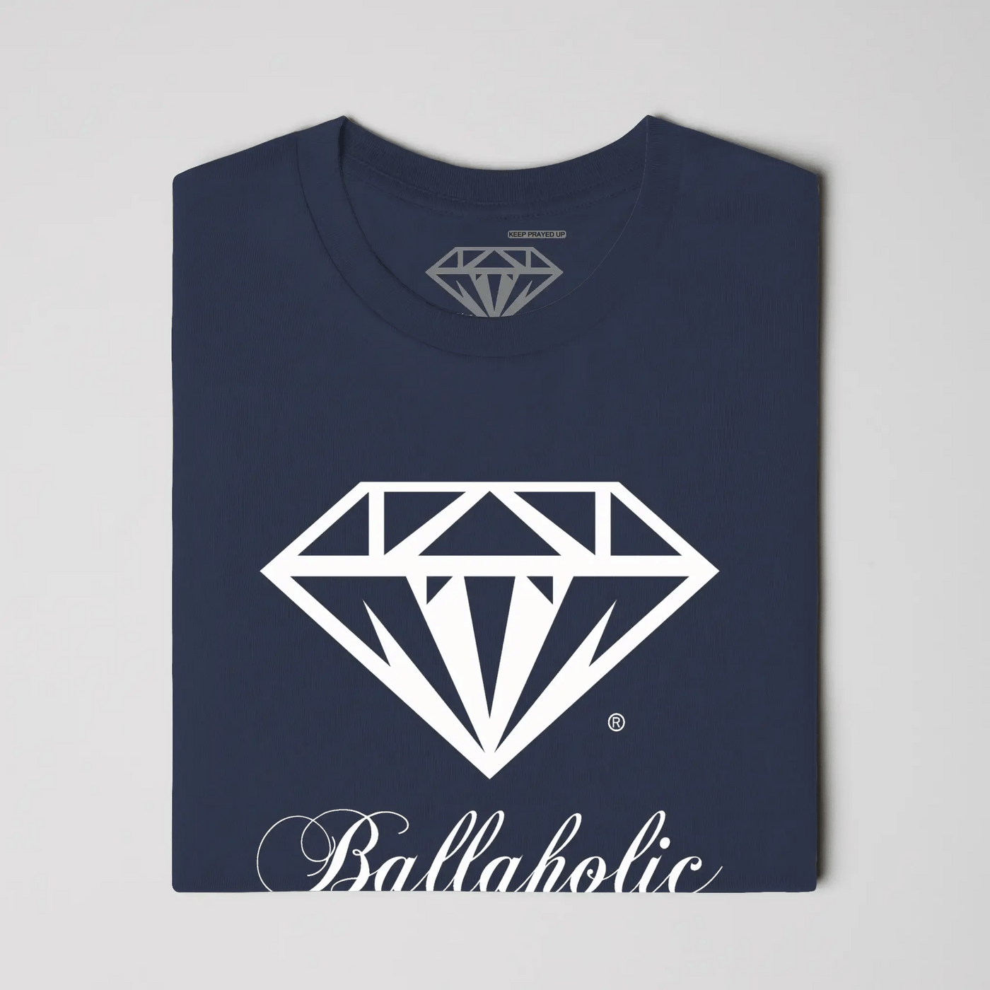 BALLAHOLIC Classic Tee Navy – Premium Basketball Streetwear T